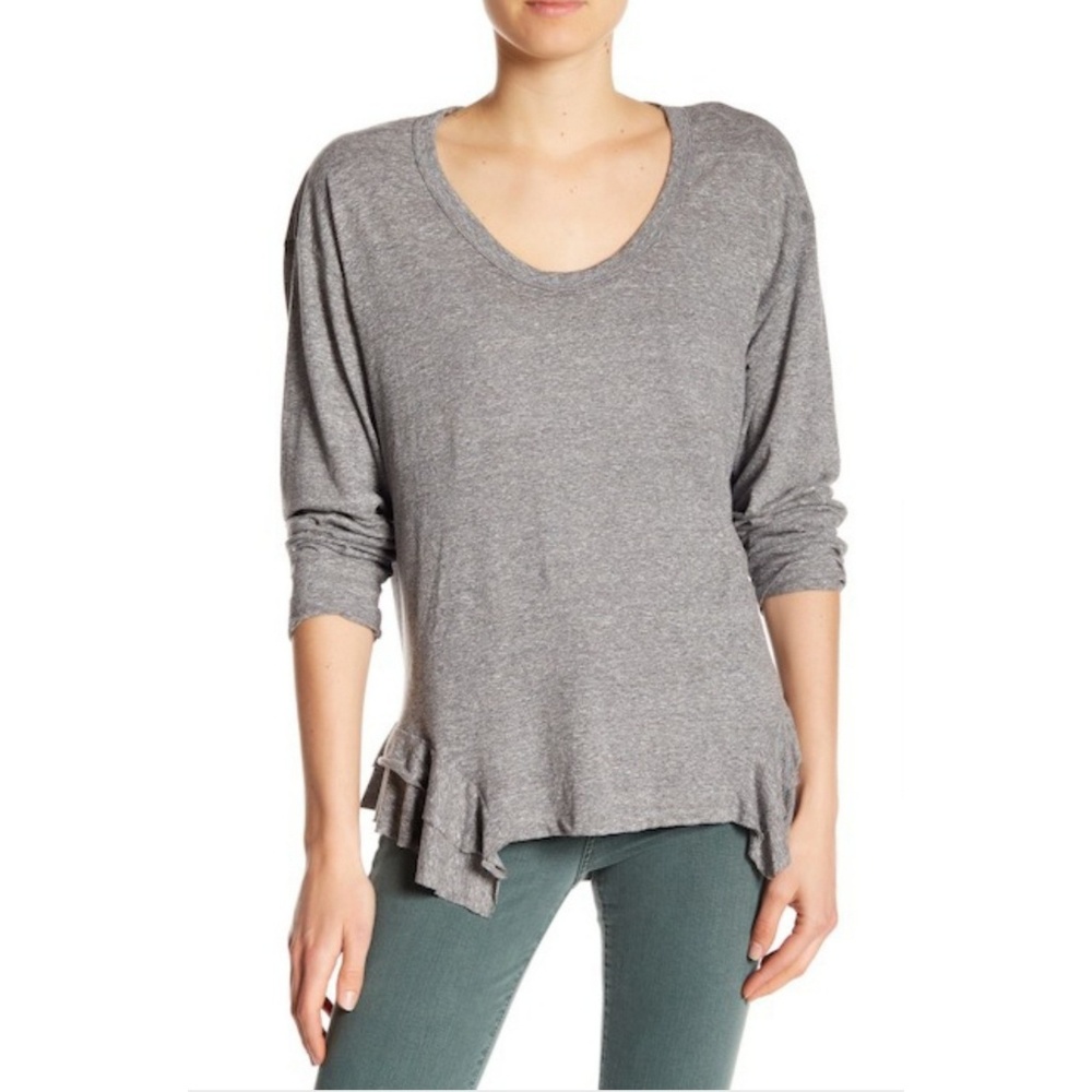 Current/Elliott The Tier Long Sleeve Tee Sz 3/L